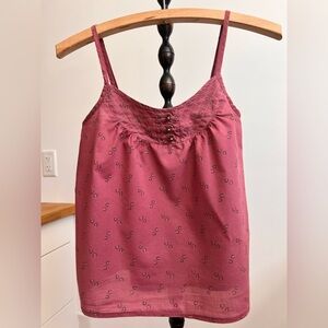 Old Navy Dusty Rose Camisole with Button Accents